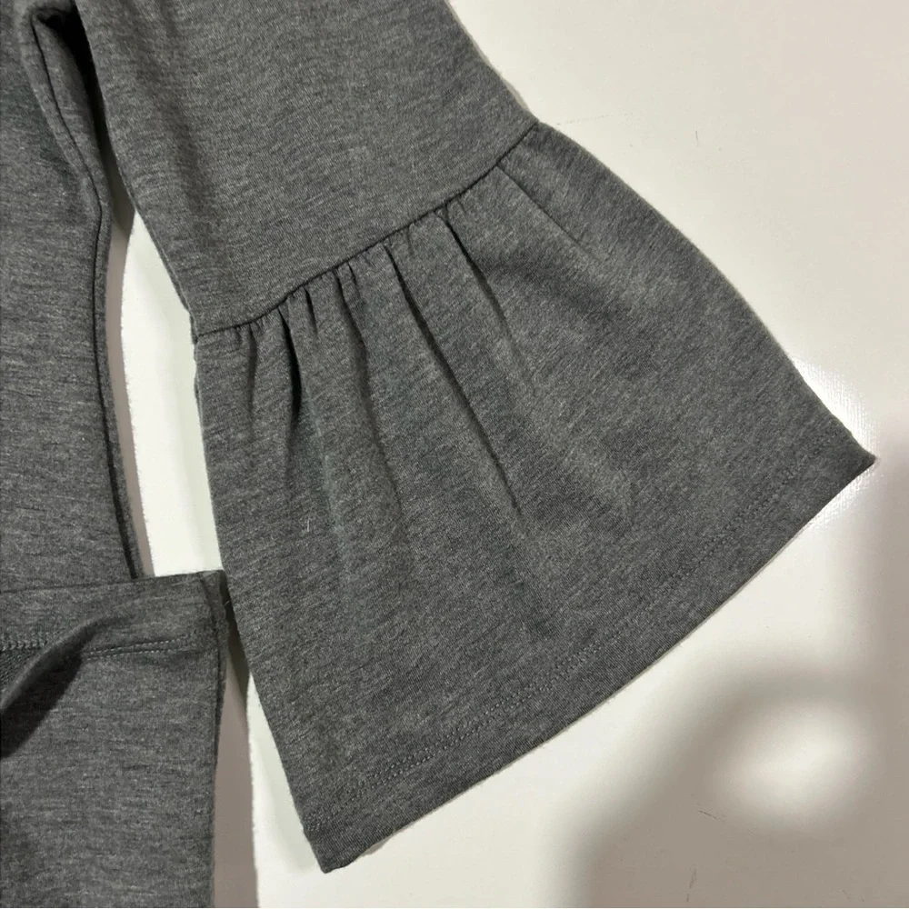 a.n.a. T Shirt Dress Women’s Small Gray Bell Sleeves Comfy Cottagecore Casual